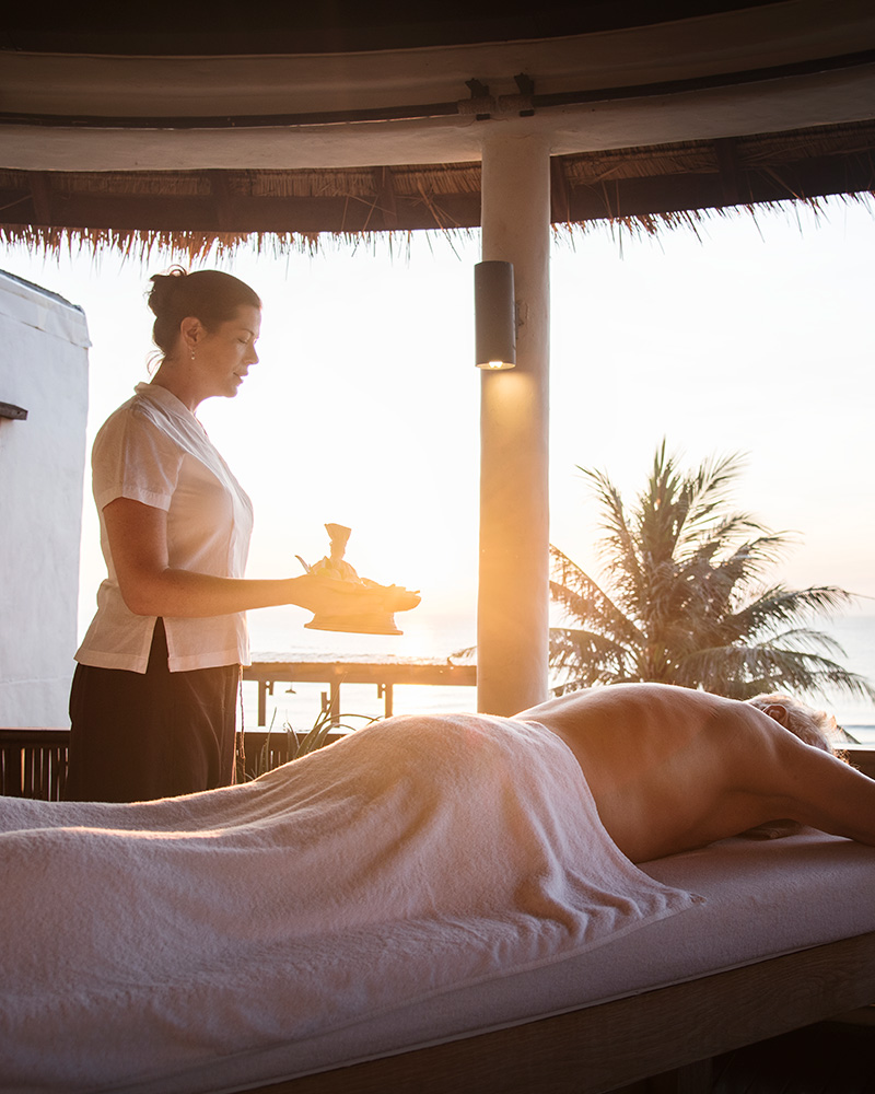 Spa treatment overlooking the ocean